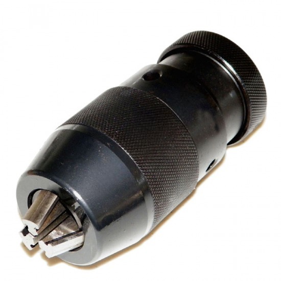 Keyless drill chuck with thread mounted